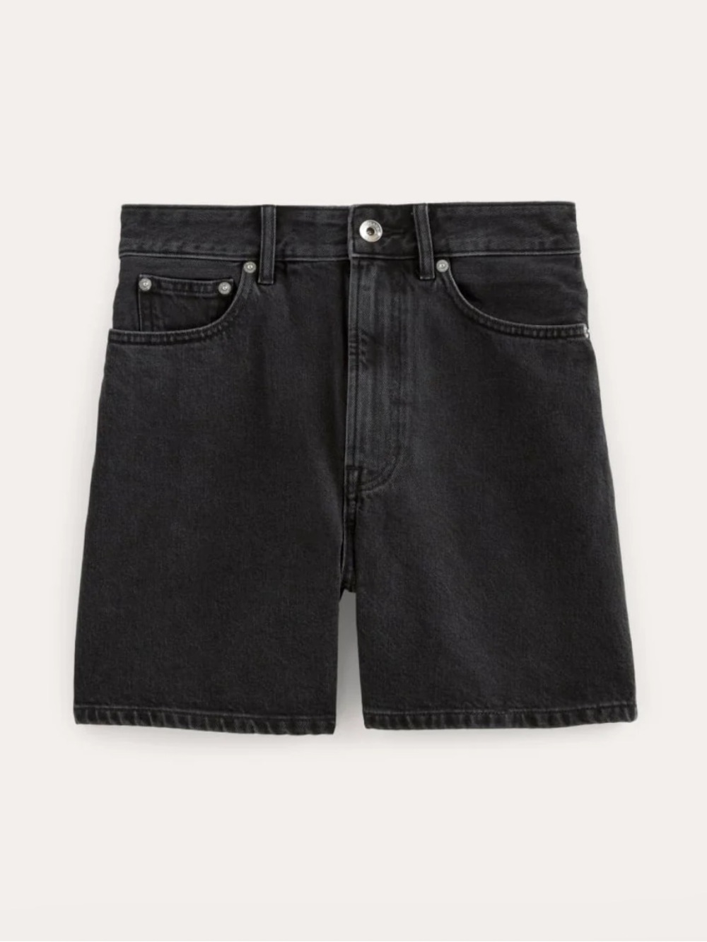 Everlane A-Line Denim Short Washed Black Size 26 NWT High Rise